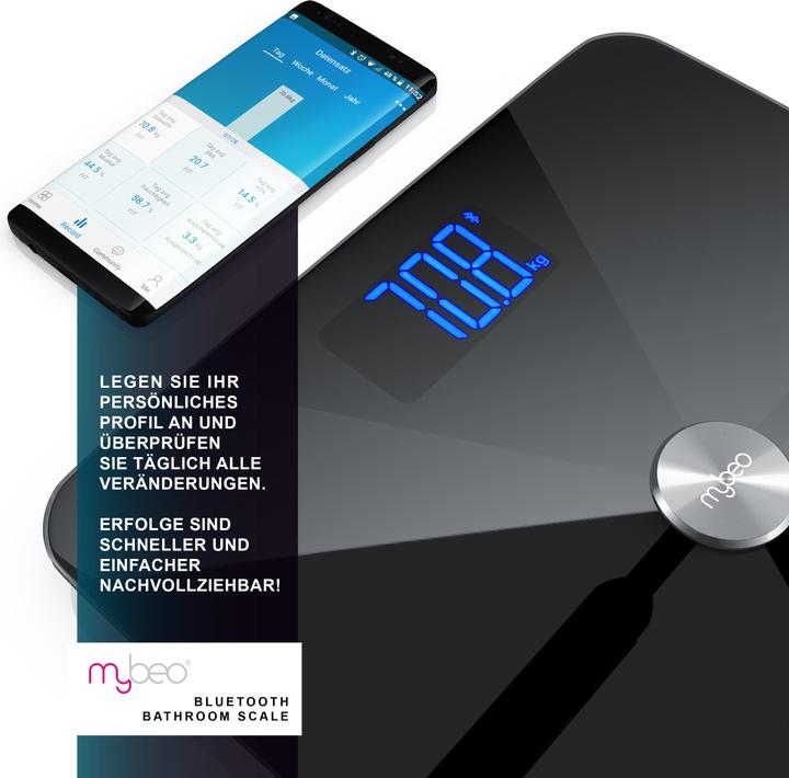 Immagine prodotto Mybeo Bilancia digitale Bluetooth per il grasso corporeo (180 kg)