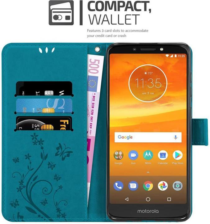 Produktbild Cadorabo Flower Book Cover (Motorola Moto E5 Plus)