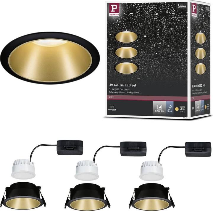 Produktbild Paulmann Einbauleuchte Cole Set (460 lm)