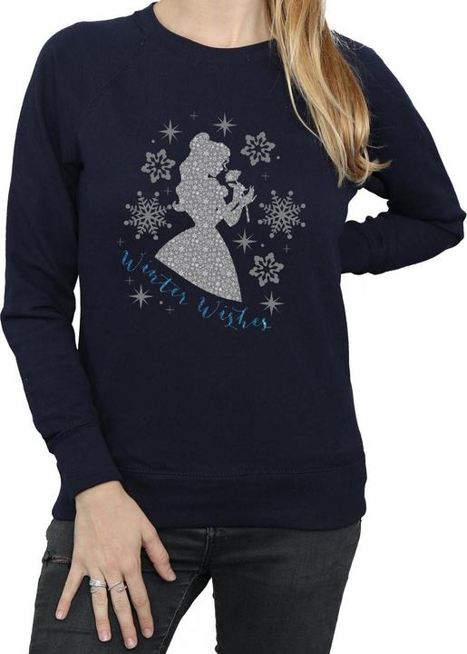 Actual product image Disney Princess Womens/Ladies Belle Winter Silhouette Sweatshirt (M)