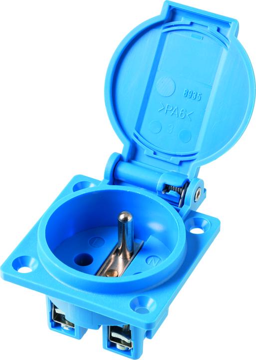 Image du produit Steffen Prise encastrée humide FRANCE (16A/250V) sans joint IP54 bl