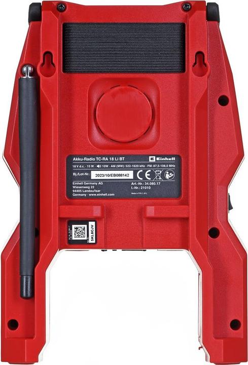 Actual product image Einhell Battery radio TC-RA 18 Li BT (FM, AM, Bluetooth)