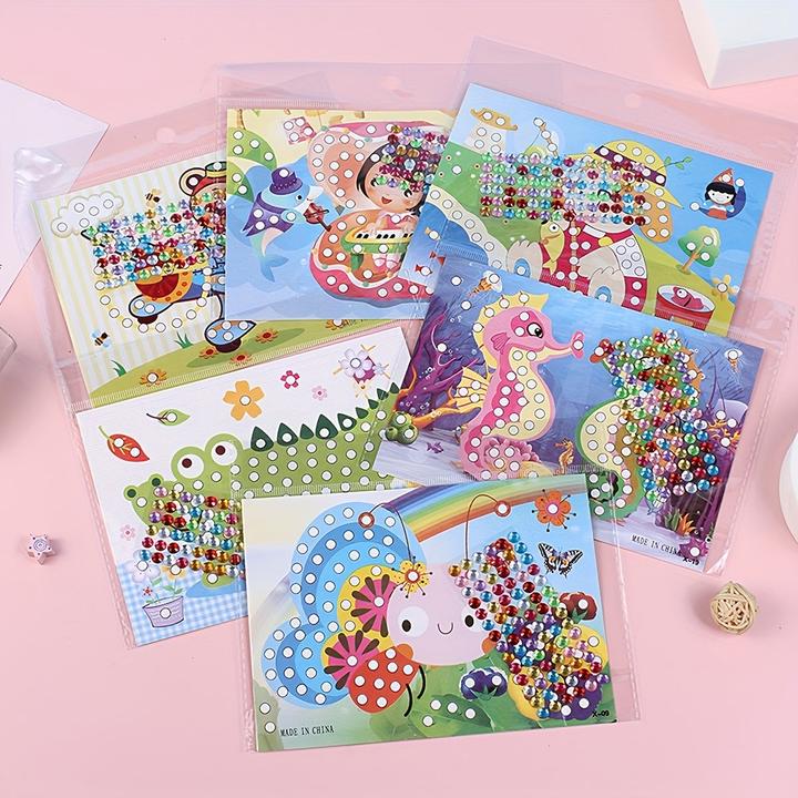 Image du produit Activity Board 10 Stück Whimsical DIY Diamond Sticker - bunte Einhorn-, Regenbogen- und Blumenmotive mit