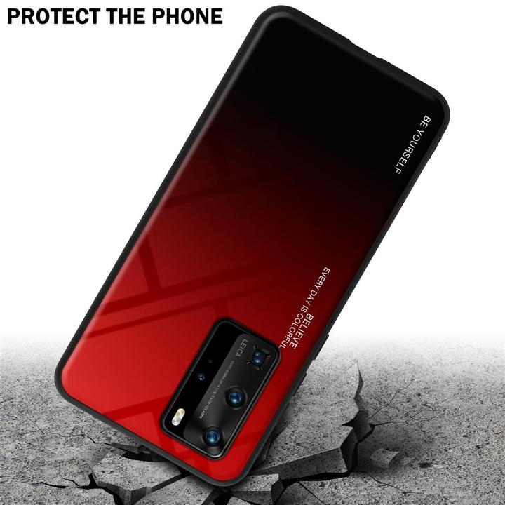 Image du produit Cadorabo Couverture en verre TPU 2 couleurs (Huawei P40 Pro+)