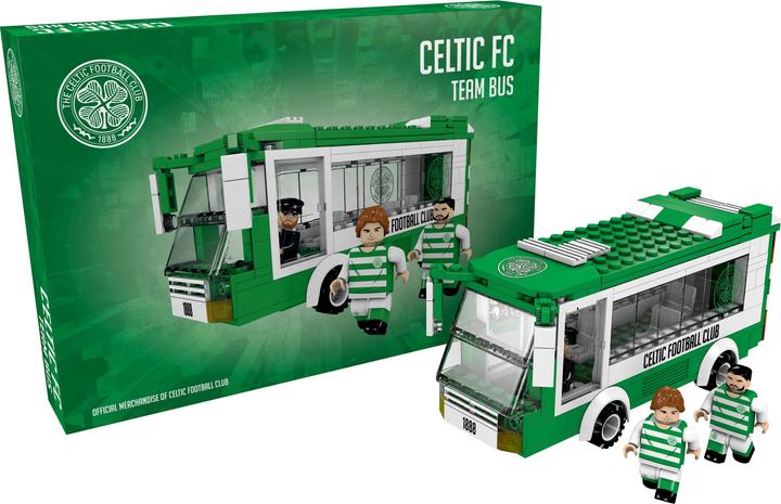 Actual product image Nanostars Celtic Glasgow team bus clamp building blocks kit 230 pieces