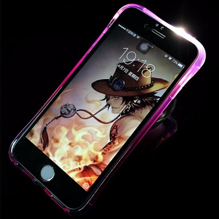 König Design Handy Hülle LED Licht bei Anruf für Handy Apple iPhone 6s Plus Violett Case Neu (Apple iPhone 6 Plus)