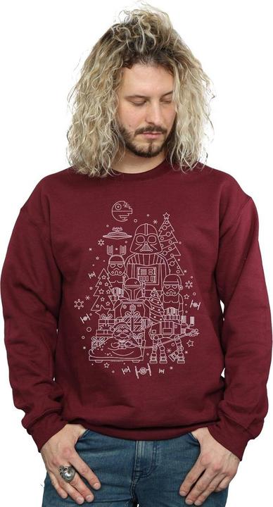 Actual product image Star Wars Mens Empire Christmas Sweatshirt (XL)