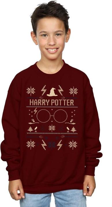 Actual product image Boys Christmas Pattern Sweatshirt (140, 146)
