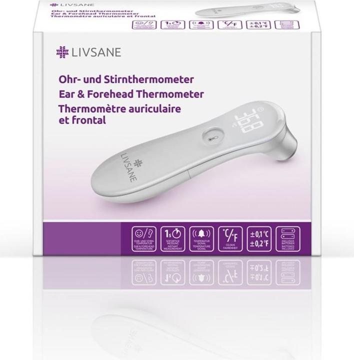 Image du produit Livsane Ohr- und Stirnthermometer (Auriculaire, Front)