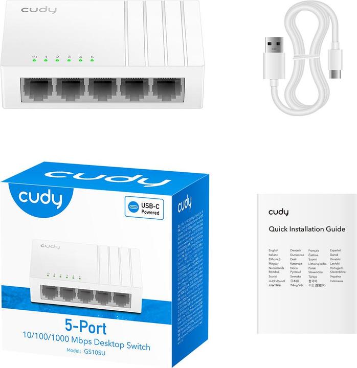 Actual product image Cudy 5P GS105U (5 Ports)