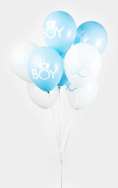 Actual product image Globos Balloons Son Baby Blue/White 30cm, 8pcs.