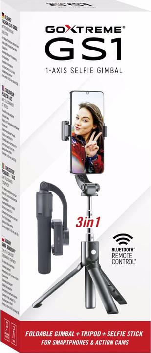 Produktbild Easypix GoXtreme GS1 1-AXIS Selfie Gimbal für Smartphone (Actionkamera, Smartphone, 0.30 kg)