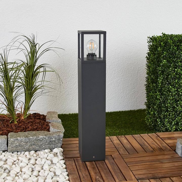Produktbild Lucande Klemens Short Aussen Garten Leuchte IP54 Graphite (E27, IP54)