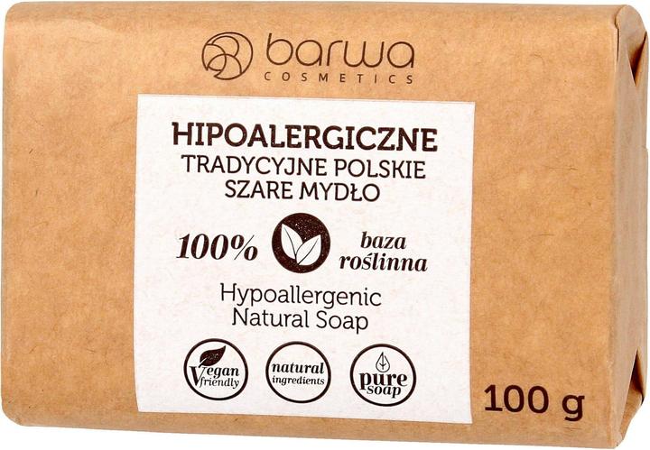 Actual product image Barwa Hue - Hypoallergenic Traditional Polish Grey (Hard soap, 100 ml)