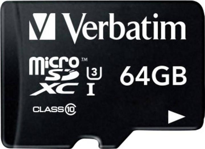 Immagine prodotto Verbatim Pro (64 GB, microSDXC, U3, UHS-I)