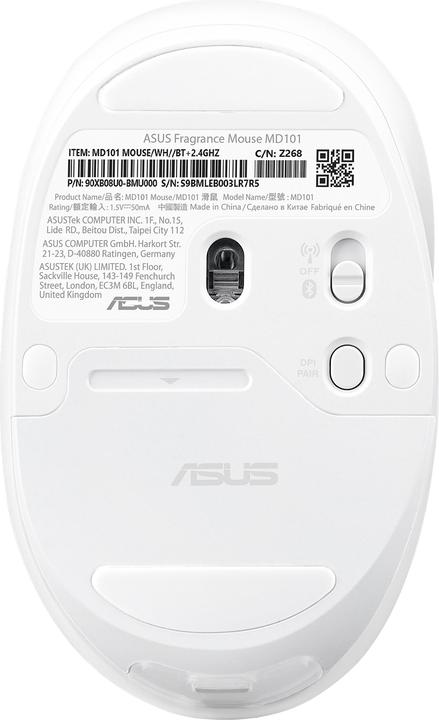 Actual product image ASUS MD101 MOUSE/WH (Wireless)