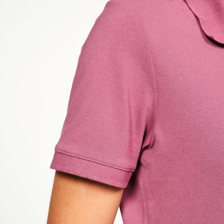 Immagine prodotto Inesis Damen Golf Poloshirt kurzarm Baumwolle - MW500 dunkelrosa (L)