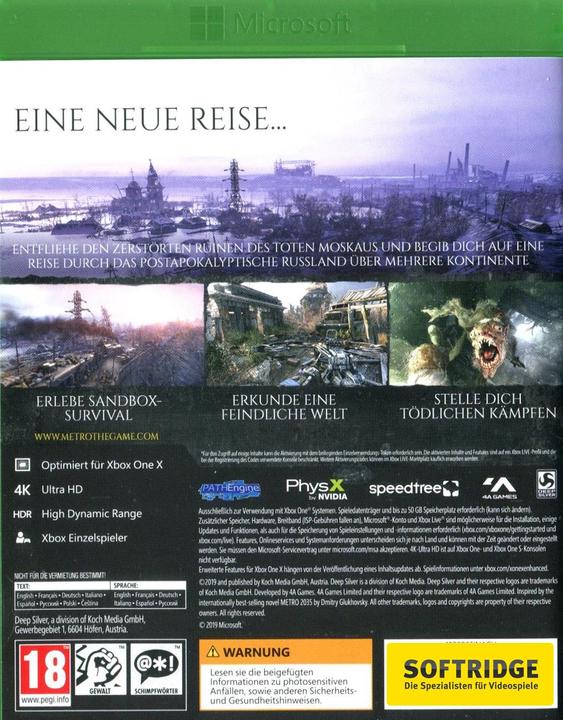 Produktbild Deep Silver Metro Exodus (Xbox Series X, Xbox One X, DE)