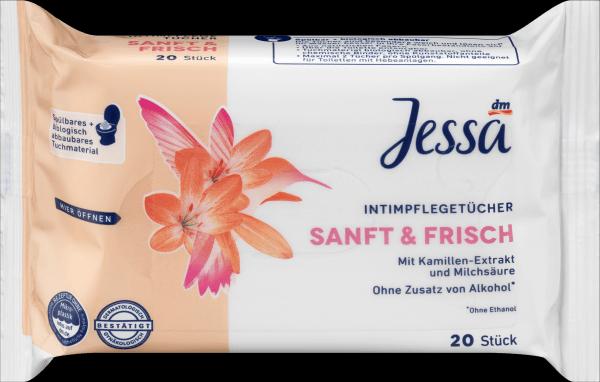 Actual product image dm Jessa Intimate care wipes (Intimate wipes)