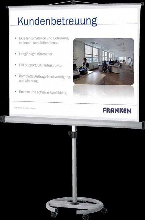 Immagine prodotto Franken Schermo a treppiede 150 x cm superficie di proiezione (1:1)