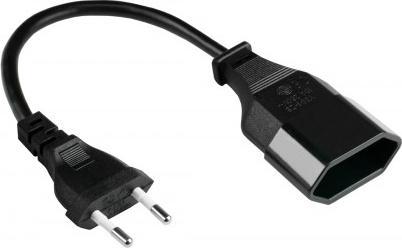 Immagine prodotto Good Connections Prolunga Euro da spina Euro tipo C (dritta) a presa Euro (dritta), nera, 0,75 mm², 0,2 m, ® (0.20 m)
