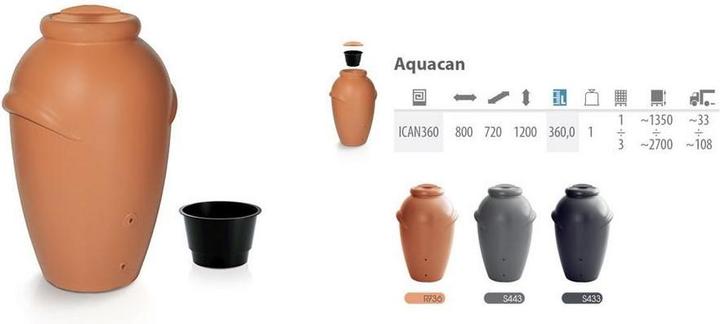 Produktbild Prosperplast Pojemnik Na Deszczówkę Aqua Can Szary (360 l)