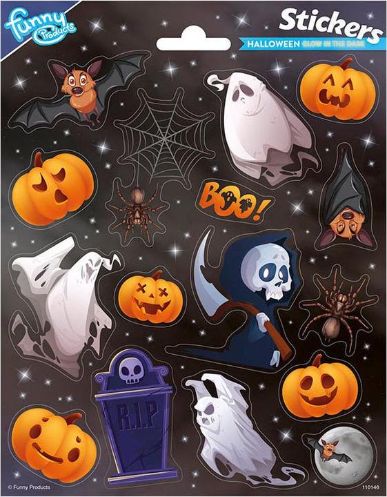 Produktbild Totum Aufkleberbogen Glow in the Dark Halloween