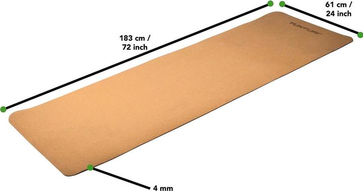 Immagine prodotto Tunturi Kork TPE Yoga Matte Eco Friendly (4 mm)