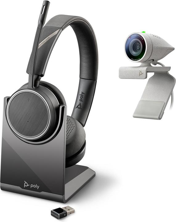 Image du produit Poly Voyager 4220 UC Bundle mit Studio P5 Webcam (Filaire, Sans fil, USB-A)