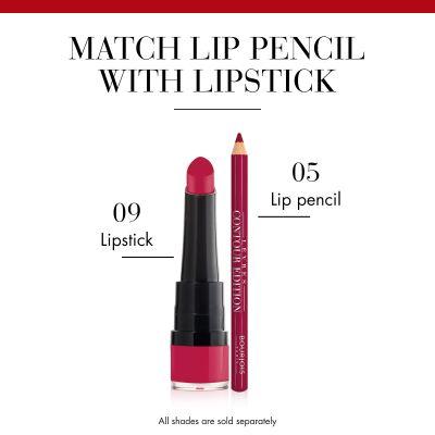 Actual product image Bourjois Rouge Velvet The Lipstick (09 Fuchsia Botté)