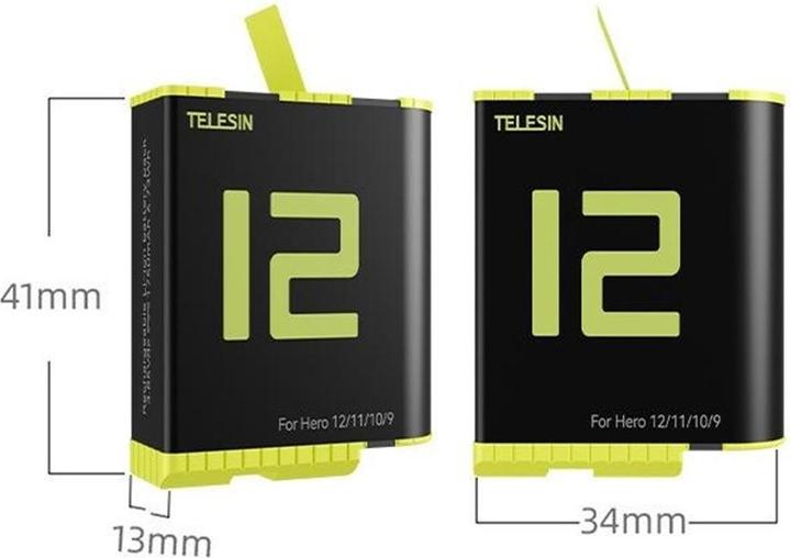 Immagine prodotto Telesin GP-BTR-901-B (GoPro Hero 9, GoPro Hero 10, GoPro Hero 11, GoPro Hero 12)