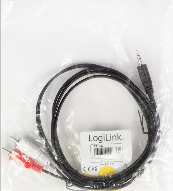Image du produit LogiLink Câble de connexion (1.50 m, Jack 3,5 mm (AUX), RCA)