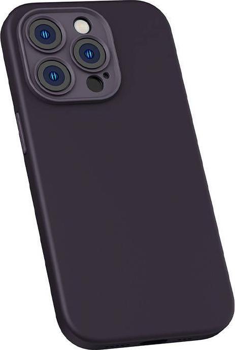 Actual product image Baseus Liquid Silica Gel Case for iPhone 14 Pro (Elderberry)+ tempered glass + cleaning kit (Apple iPhone 14 Pro)