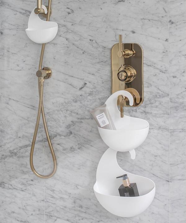 Actual product image Koziol Shower centre holder Surf M, blue, attachment: Hook (7 x 22 x 25 cm)