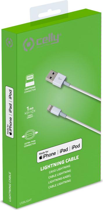 Produktbild Celly USB A – Lightning (1 m, USB 3.2 Gen 1, 12 W)