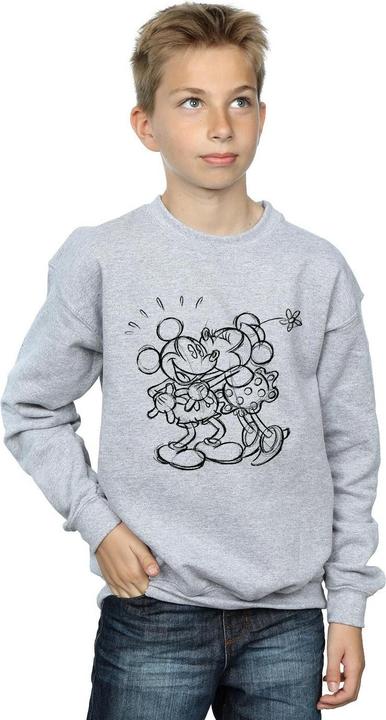 Actual product image Disney Boys Mickey And Minnie Mouse Kiss Sketch Sweatshirt (140, 146)