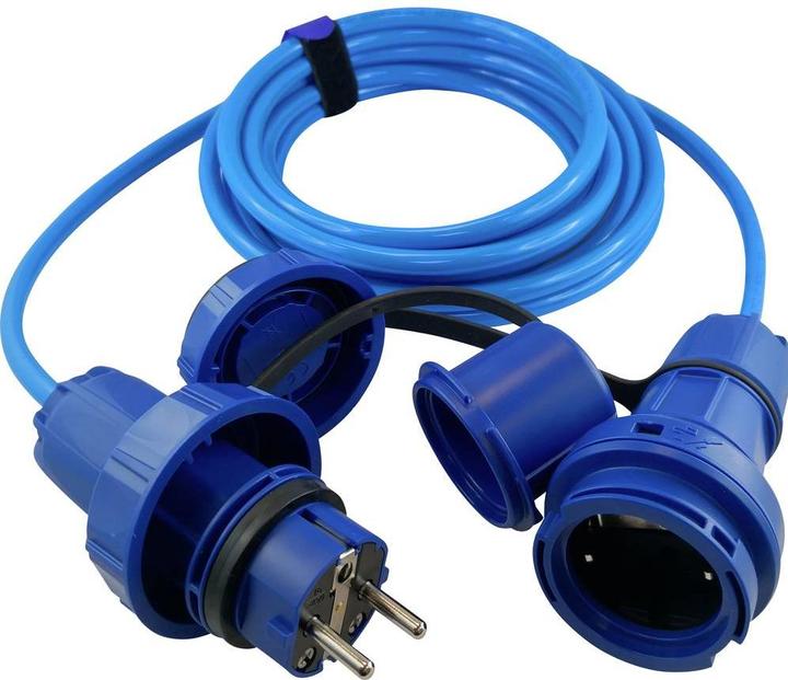 Image du produit HAWA R7035 Rallonge électrique 16 A bleue 10.00 m (10 m, CEE 7/3)