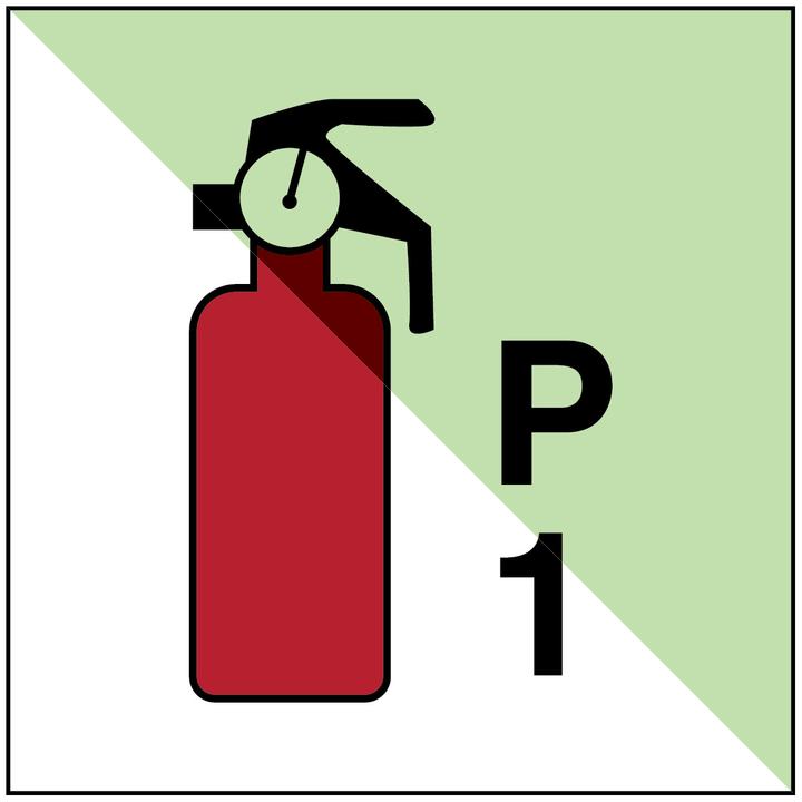 Produktbild Brady Tragbarer Feuerlöscher P1 – IMO (C)