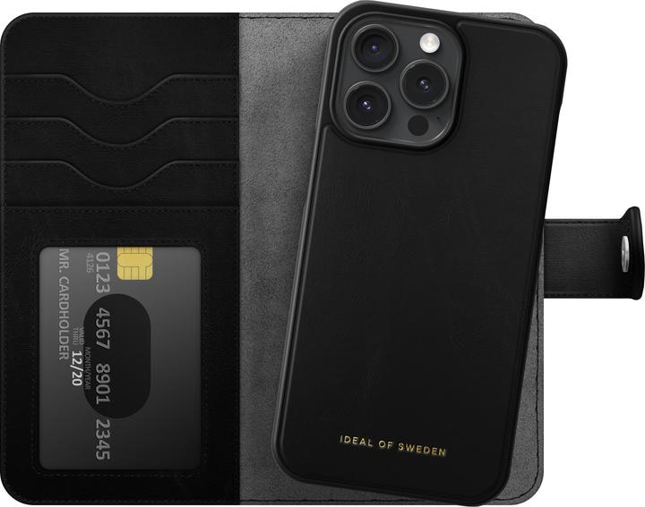 Actual product image iDeal Of Sweden iPhone 15 Pro Max Magnet Wallet +, Black (Apple iPhone 15 Pro Max)