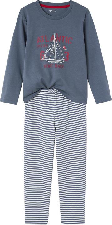 Vertbaudet 2er-Pack Jungen Schlafanzüge mit Boot, Jersey (110)