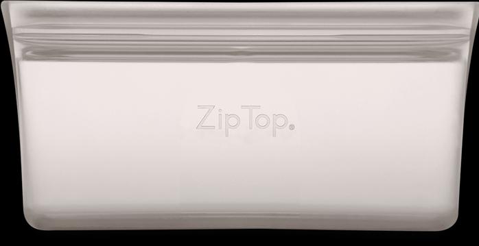 Produktbild Zip Top Reusable 100% Silicone Reusable Food Storage Bag and Container, Made in The USA - Snack Bag - Gray
