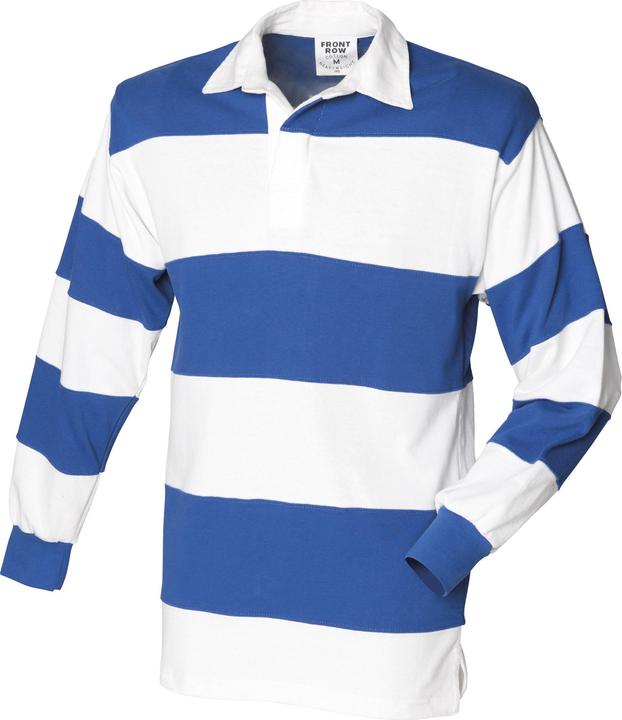 Actual product image Front Row Rugby Polo Shirt Long Sleeve Striped (M)