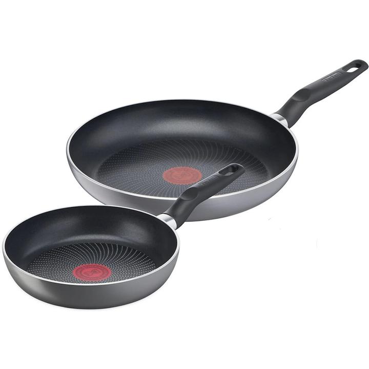 Actual product image Tefal C2739053 Super Start Set of 2, Fry, Diameter 20 cm and 26 cm (Frying pan, Aluminium)