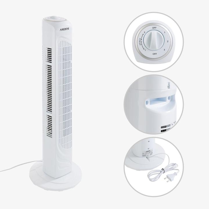 Actual product image Arebos Tower fan (54 dB)