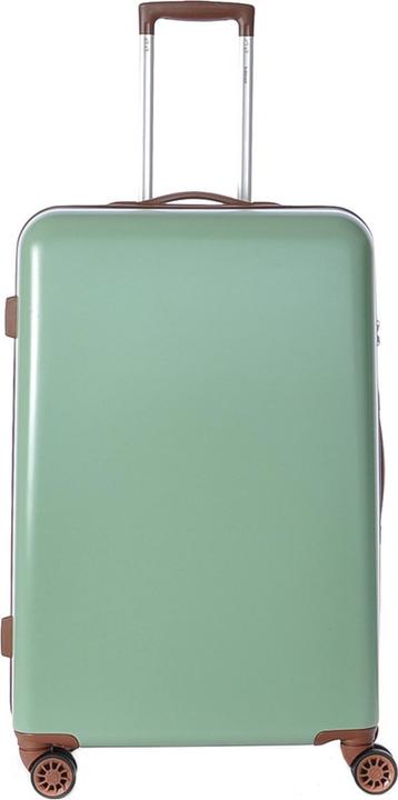 Actual product image Decent retro suitcase large 76 cm Olive Light Green (96 l)