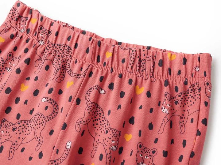 Produktbild VidaXL Kinderpyjama mit Langen Ärmeln Altrosa 140,Material: 95 (140)