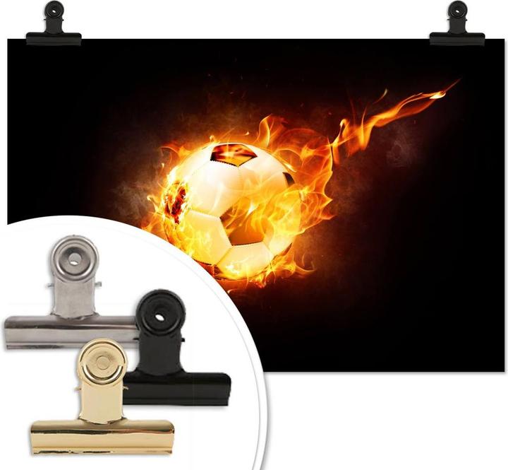 Produktbild Trenddeko Fussball in Flammen (160 x 105 cm)