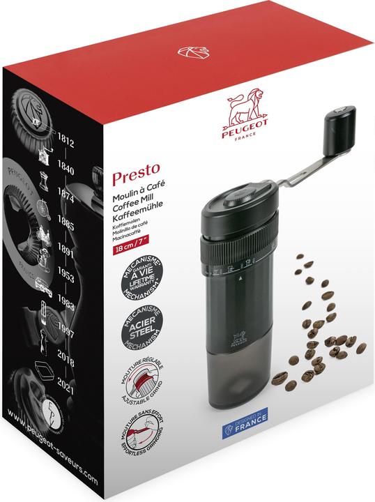 Actual product image Peugeot PRESTO coffee grinder acrylic 17 cm
