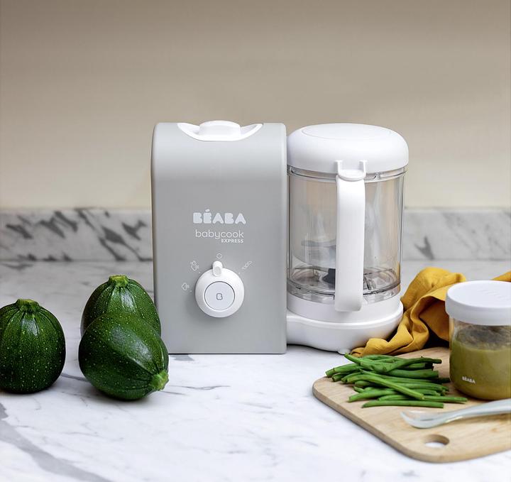 Image du produit Beaba Babycook Express, Préparateur d'aliments pour bébés 4 en 1, cuisson rapide : moins de 15 min, mixage