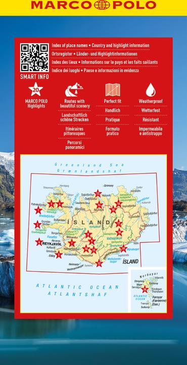 Immagine prodotto Mappa di viaggio Islanda 1:500.000